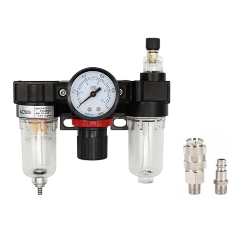 EZAGBPJK AC2000-02 1/4 "Druckregler Manometer Luftkompressor Filter Öl Feuchtigkeit Separator for Wasserfilter Entfeuchten perfection(AC-EU(SMPM20)) von EZAGBPJK