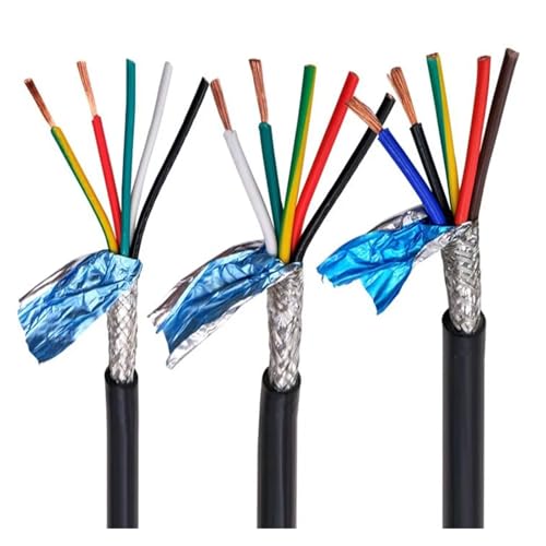 EZAGBPJK Abgeschirmtes Kabel RVVP Signal Anti-Interferenz-Draht PVC perfection(RVVP black 0.5mm,2m-14-core) von EZAGBPJK