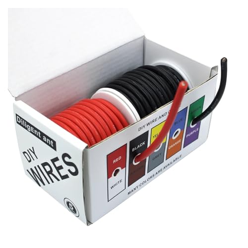 EZAGBPJK Drahtkabel DIY Weiches Silikon perfection(Red black,30 AWG 200 meters) von EZAGBPJK