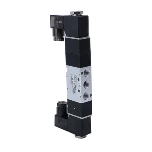 EZAGBPJK Magnetventil 4V130C-06 Doppelköpfiges Doppelsteuerventil 5-Wege-3-Positionen-Power-Down-Hold-Pneumatikventil perfection(6mm fittings,DC24V) von EZAGBPJK