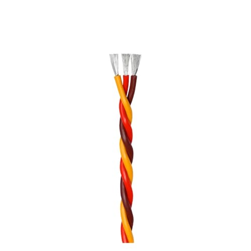 EZAGBPJK Servo Verlängerung Twisted Kabel 26/22AWG Kabel Blei Kupfer for RC Modell Zubehör perfection(Brown Red Orange,5 meters-22AWG) von EZAGBPJK