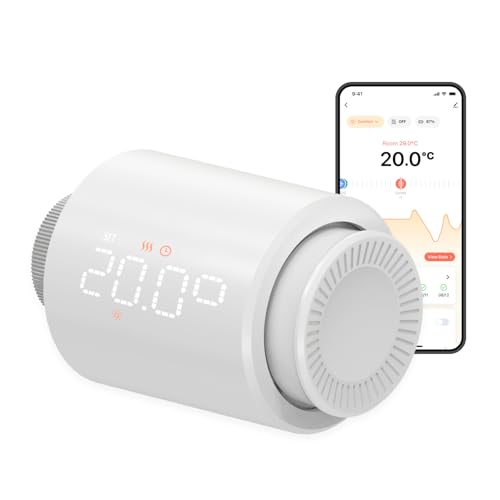 ezAIoT Smart Heizkörperthermostat WLAN – Programmierbares Heizkörperventil mit Tuya-Fernbedienung, Temperatursensor und App-Steuerung für optimale Heizungsregelung-EZ-TRV702W von EZAIoT