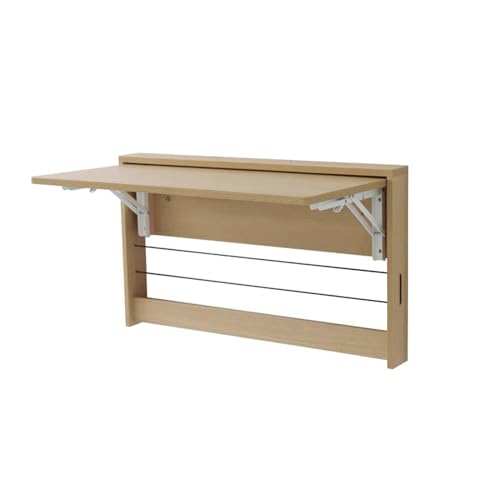 EZAYMSNY Klapptisch Wandmontage Lang, Schreibtisch Klappbar Wand Platzsparender Schwimmender Schreibtisch für Arbeitszimmer KüChe WäScherei Balkon (41.5x80 cm) von EZAYMSNY