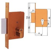 Ezcurra - einsteckschloss nur holzschlüssel 4200-HL/98X35 - 1105235 von EZCURRA