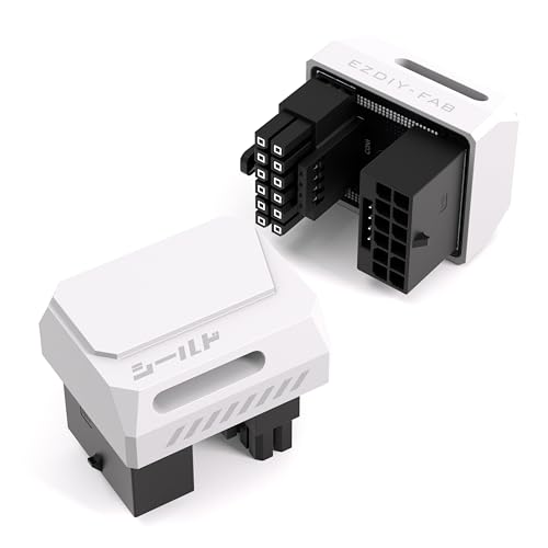 EZDIY-FAB PCIe 5.1 Adapter-600W 12+4pin,16pin 12VHPWR GPU Stecker,12V-2x6 GPU Adapter,Rechter 180 Grad Winkel-Kompatibel mit RTX 3090Ti,4070Ti,4080,4090 GPUs-RVS Typ,Weiß,1Pack EZDIY-FAB PCIe 5.1 Adapter-600W 12+4pin,16pin 12VHPWR GPU Stecker,12V-2x6 GPU Adapter,Rechter 180 Grad Winkel-Kompatibel mit RTX 3090Ti,4070Ti,4080,4090 GPUs-RVS Typ,Weiß,1Pack von EZDIY-FAB