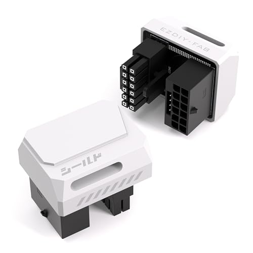 EZDIY-FAB PCIe 5.1 Adapter-600W 12+4pin,16pin 12VHPWR GPU Stecker,12V-2x6 GPU Adapter,Rechter 180 Grad Winkel-Kompatibel mit RTX 3090Ti,4070Ti,4080,4090 GPUs-STD Typ,Weiß,1Pack EZDIY-FAB PCIe 5.1 Adapter-600W 12+4pin,16pin 12VHPWR GPU Stecker,12V-2x6 GPU Adapter,Rechter 180 Grad Winkel-Kompatibel mit RTX 3090Ti,4070Ti,4080,4090 GPUs-STD Typ,Weiß,1Pack von EZDIY-FAB
