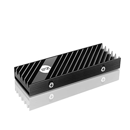 EZDIY-FAB M.2 SSD Kühlkörper 2280, Doppelseitiger Kühlkörper, Hochleistungs-Kühlkörper für PC/PS5 PCIE NVME oder SATA M.2 - Schwarz von EZDIY-FAB
