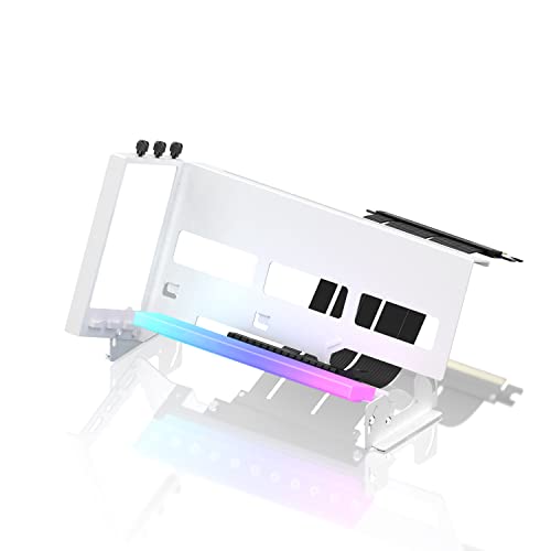 EZDIY-FAB PCIe 4.0 GPU Halterung Grafikkartenhalterung Multi-Winkel Einstellung mit 5V 3 Pin ARGB LED Modul,Videokarten VGA Support Kit mit PCIe 4.0 X16 Gen4 17cm/6.69in Riser Kabel-Weiß EZDIY-FAB PCIe 4.0 GPU Halterung Grafikkartenhalterung Multi-Winkel Einstellung mit 5V 3 Pin ARGB LED Modul,Videokarten VGA Support Kit mit PCIe 4.0 X16 Gen4 17cm/6.69in Riser Kabel-Weiß von EZDIY-FAB