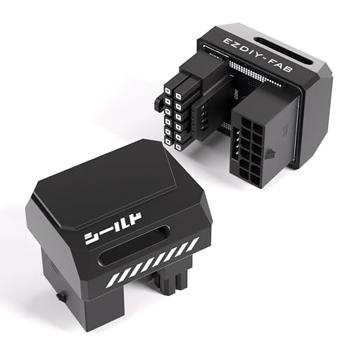 EZDIY-FAB PCIe 5.1 Adapter-600W 12+4pin,16pin 12VHPWR GPU Stecker,12V-2x6 GPU Adapter,Rechter 180 Grad Winkel-Kompatibel mit RTX 3090Ti,4070Ti,4080,4090 GPUs-RVS Typ,Schwarz,1Pack EZDIY-FAB PCIe 5.1 Adapter-600W 12+4pin,16pin 12VHPWR GPU Stecker,12V-2x6 GPU Adapter,Rechter 180 Grad Winkel-Kompatibel mit RTX 3090Ti,4070Ti,4080,4090 GPUs-RVS Typ,Schwarz,1Pack von EZDIY-FAB