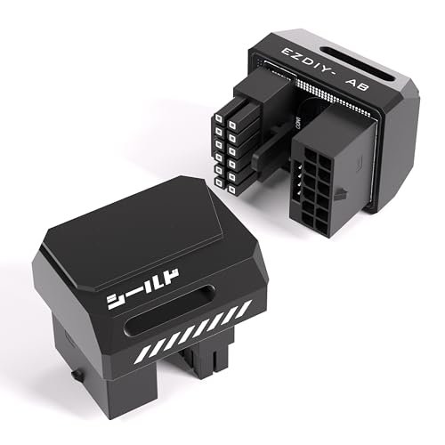 EZDIY-FAB PCIe 5.1 Adapter-600W 12+4pin,16pin 12VHPWR GPU Stecker,12V-2x6 GPU Adapter,Rechter 180 Grad Winkel-Kompatibel mit RTX 3090Ti,4070Ti,4080,4090 GPUs-STD Typ,Schwarz,1Pack EZDIY-FAB PCIe 5.1 Adapter-600W 12+4pin,16pin 12VHPWR GPU Stecker,12V-2x6 GPU Adapter,Rechter 180 Grad Winkel-Kompatibel mit RTX 3090Ti,4070Ti,4080,4090 GPUs-STD Typ,Schwarz,1Pack von EZDIY-FAB