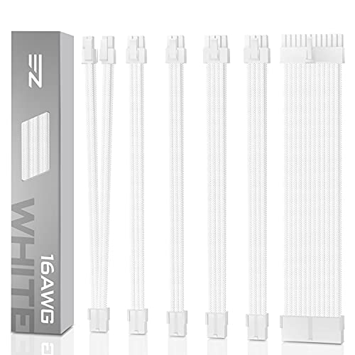 EZDIY-FAB PSU Kabelverlängerungsset Hülsenkabel Kundenspezifische Stromversorgung Hülsenverlängerung 16 AWG 24-PIN 8-PIN 6-PIN 4+4-PIN mit Weißen Kämmen-Weißer Stecker-Weißes Kabel EZDIY-FAB PSU Kabelverlängerungsset Hülsenkabel Kundenspezifische Stromversorgung Hülsenverlängerung 16 AWG 24-PIN 8-PIN 6-PIN 4+4-PIN mit Weißen Kämmen-Weißer Stecker-Weißes Kabel von EZDIY-FAB