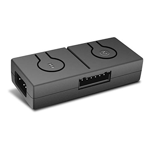 EZDIY-FAB RGB-Konverter, 12 V RGB auf 5 V ARGB-Transfer-Hub mit 3-Wege-Splitter, Motherboard mit 12 V 4-poligem Header kann 5 V ADD-RGB-Produkte steuern, integrierte 50 Farbmodi von EZDIY-FAB