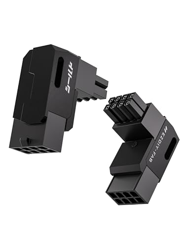 EZDIY-FAB Shield Serie 8-Pin PCIe GPU Power Adapter,90-Grad-Winkelstecker,Aluminium Design für Grafikkarten-Reverse Typ,Schwarz-2 Pack EZDIY-FAB Shield Serie 8-Pin PCIe GPU Power Adapter,90-Grad-Winkelstecker,Aluminium Design für Grafikkarten-Reverse Typ,Schwarz-2 Pack von EZDIY-FAB