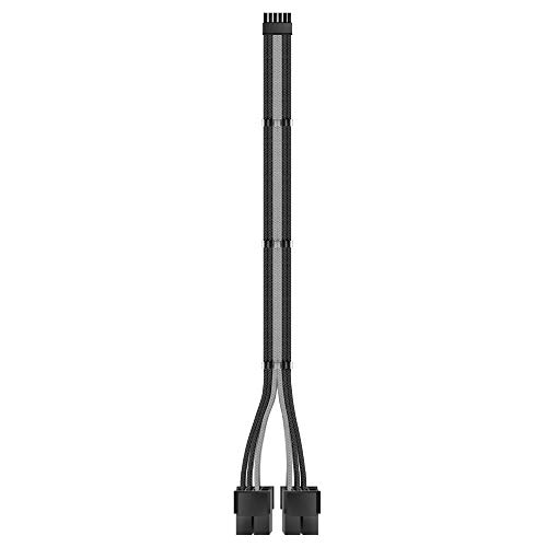 EZDIY-FAB Sleeved Kabel RTX 3000 Serie 12 Pin auf Dual 8 Pin PSU Kabelverlängerung 300 MM-Stecker für NVIDIA Ampere GEFORCE RTX 3060ti 3070 3080 FE Funder Edition-Schwarz und Grau von EZDIY-FAB