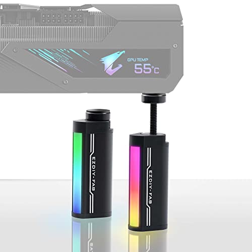 EZDIY-FAB Unterstützung GPU Halterung, Grafikkarte 5V 3PIN ARGB Einstellbare Höhe, Unterstützung der Videokarte Sag von EZDIY-FAB