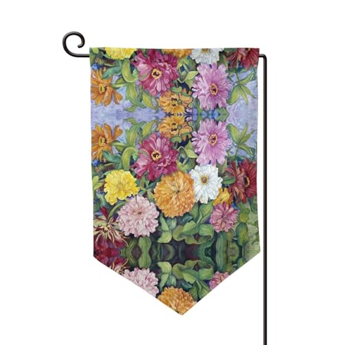 Bunte Frühlings-Sommer-Blumendruck, doppelseitige Premium-Gartenflagge, Gartenflaggen für Heimdekoration, wetterbeständig und doppelt genäht, 45,7 x 32,8 cm Bunte Frühlings-Sommer-Blumendruck, doppelseitige Premium-Gartenflagge, Gartenflaggen für Heimdekoration, wetterbeständig und doppelt genäht, 45,7 x 32,8 cm von EZDLOWVBA