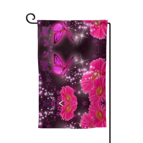 Doppelseitige Premium-Gartenflagge, Gartenflaggen für Heimdekoration, wetterbeständig und doppelt genäht, 45,7 x 32,8 cm, Rosa Doppelseitige Premium-Gartenflagge, Gartenflaggen für Heimdekoration, wetterbeständig und doppelt genäht, 45,7 x 32,8 cm, Rosa von EZDLOWVBA