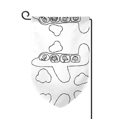 Doppelseitige Premium-Gartenflagge mit Flugzeugdruck, Gartenflaggen für Heimdekoration, wetterbeständig und doppelt genäht, 45,7 x 32,8 cm Doppelseitige Premium-Gartenflagge mit Flugzeugdruck, Gartenflaggen für Heimdekoration, wetterbeständig und doppelt genäht, 45,7 x 32,8 cm von EZDLOWVBA