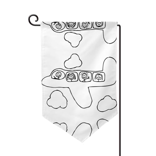 Doppelseitige Premium-Gartenflagge mit Flugzeugdruck, Gartenflaggen für Heimdekoration, wetterbeständig und doppelt genäht, 45,7 x 32,8 cm Doppelseitige Premium-Gartenflagge mit Flugzeugdruck, Gartenflaggen für Heimdekoration, wetterbeständig und doppelt genäht, 45,7 x 32,8 cm von EZDLOWVBA
