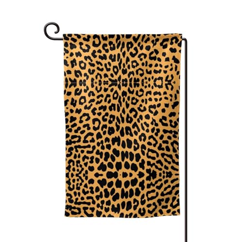 Doppelseitige Premium-Gartenflagge mit Leopardenmuster, Gartenflaggen für Heimdekoration, wetterbeständig und doppelt genäht, 45,7 x 32,8 cm Doppelseitige Premium-Gartenflagge mit Leopardenmuster, Gartenflaggen für Heimdekoration, wetterbeständig und doppelt genäht, 45,7 x 32,8 cm von EZDLOWVBA