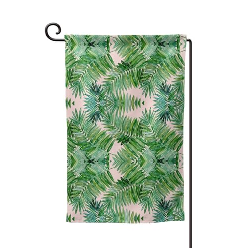 Doppelseitige Premium-Gartenflagge mit Palmenblättern, Gartenflaggen für Heimdekoration, wetterbeständig und doppelt genäht, 45,7 x 32,8 cm Doppelseitige Premium-Gartenflagge mit Palmenblättern, Gartenflaggen für Heimdekoration, wetterbeständig und doppelt genäht, 45,7 x 32,8 cm von EZDLOWVBA