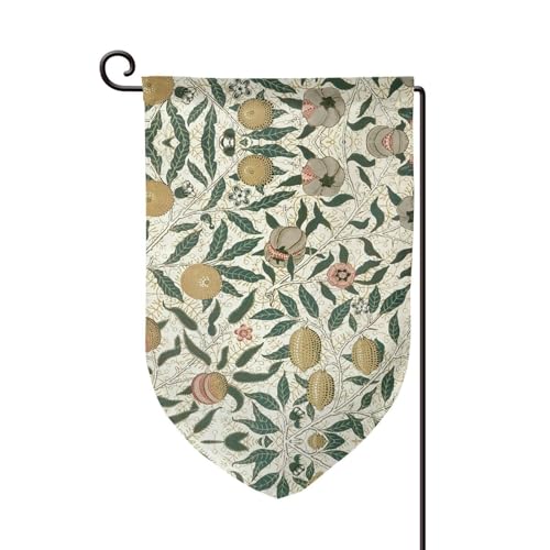 Doppelseitige Premium-Gartenflagge mit Pflanzen und Früchten, Gartenflaggen für Heimdekoration, wetterbeständig und doppelt genäht, 45,7 x 32,8 cm von EZDLOWVBA