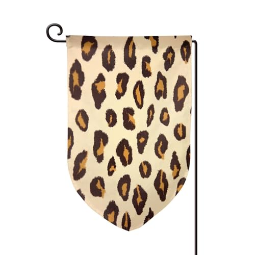 Doppelseitige Premium-Gartenflagge mit gelbem Leopardenmuster, Gartenflaggen für Heimdekoration, wetterbeständig und doppelt genäht, 45,7 x 32,8 cm Doppelseitige Premium-Gartenflagge mit gelbem Leopardenmuster, Gartenflaggen für Heimdekoration, wetterbeständig und doppelt genäht, 45,7 x 32,8 cm von EZDLOWVBA