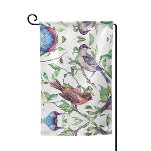 Doppelseitige Premium-Gartenflagge mit niedlichem Vogeldruck, Gartenflaggen für Heimdekoration, wetterbeständig und doppelt genäht, 45,7 x 32,8 cm Doppelseitige Premium-Gartenflagge mit niedlichem Vogeldruck, Gartenflaggen für Heimdekoration, wetterbeständig und doppelt genäht, 45,7 x 32,8 cm von EZDLOWVBA