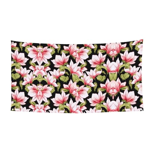 EZDLOWVBA Beauty Pink Flagge mit Blumendruck, 4 Ösen, Ösen an jeder Ecke, Polyester-Banner, lustige Flaggen, 90 x 180 cm von EZDLOWVBA