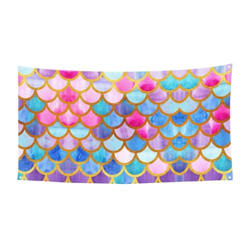 EZDLOWVBA Bunte Regenbogen-Flagge, 4 Ösen, Ösen an jeder Ecke, Polyester-Banner, lustige Flaggen, 90 x 180 cm von EZDLOWVBA