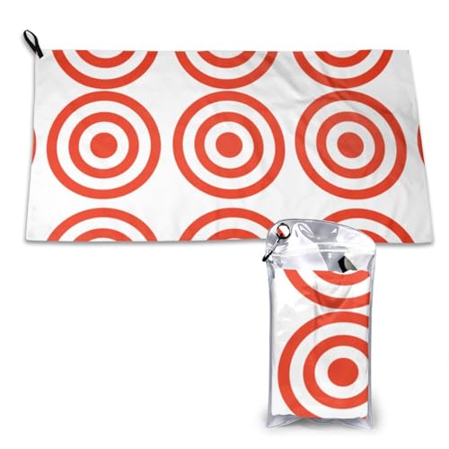 EZDLOWVBA Design Target Print schnell trocknendes Handtuch, schnelltrocknendes Fitness-Handtuch, (2 Stück) von EZDLOWVBA