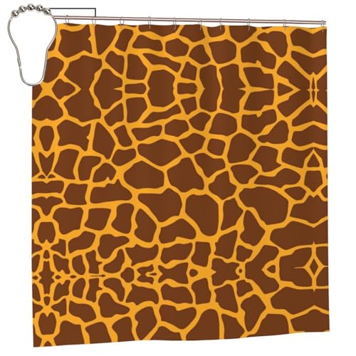 EZDLOWVBA Duschvorhang mit Giraffen-Druck, 183 x 183 cm, schimmelresistent, Polyestergewebe, Badvorhang mit 12 Haken, waschbar, schnelltrocknend EZDLOWVBA Duschvorhang mit Giraffen-Druck, 183 x 183 cm, schimmelresistent, Polyestergewebe, Badvorhang mit 12 Haken, waschbar, schnelltrocknend von EZDLOWVBA