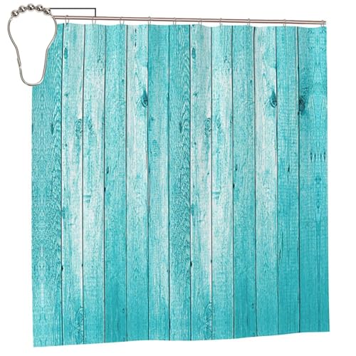 EZDLOWVBA Duschvorhang mit Holzbohlen, Textur, Tapetendruck, 183 x 183 cm, schimmelresistent, Polyestergewebe, Badvorhang mit 12 Haken, waschbar, schnelltrocknend EZDLOWVBA Duschvorhang mit Holzbohlen, Textur, Tapetendruck, 183 x 183 cm, schimmelresistent, Polyestergewebe, Badvorhang mit 12 Haken, waschbar, schnelltrocknend von EZDLOWVBA