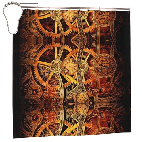 EZDLOWVBA Duschvorhang mit coolem Steampunk-Gang-Druck, 183 x 183 cm, schimmelresistent, Polyester-Stoff, Badvorhang mit 12 Haken, waschbar, schnelltrocknend EZDLOWVBA Duschvorhang mit coolem Steampunk-Gang-Druck, 183 x 183 cm, schimmelresistent, Polyester-Stoff, Badvorhang mit 12 Haken, waschbar, schnelltrocknend von EZDLOWVBA