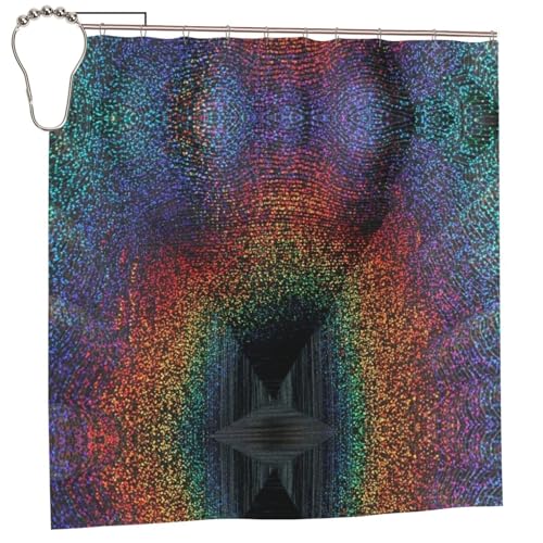 EZDLOWVBA Duschvorhang mit holografischem Träume-Druck, 183 x 183 cm, schimmelresistent, Polyestergewebe, Badvorhang mit 12 Haken, waschbar, schnelltrocknend EZDLOWVBA Duschvorhang mit holografischem Träume-Druck, 183 x 183 cm, schimmelresistent, Polyestergewebe, Badvorhang mit 12 Haken, waschbar, schnelltrocknend von EZDLOWVBA