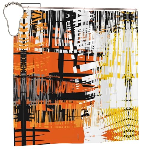 EZDLOWVBA Duschvorhang mit lebhaften Farbpaletten-Druck, 183 x 183 cm, schimmelresistent, Polyester-Stoff, Badvorhang mit 12 Haken, waschbar, schnelltrocknend EZDLOWVBA Duschvorhang mit lebhaften Farbpaletten-Druck, 183 x 183 cm, schimmelresistent, Polyester-Stoff, Badvorhang mit 12 Haken, waschbar, schnelltrocknend von EZDLOWVBA