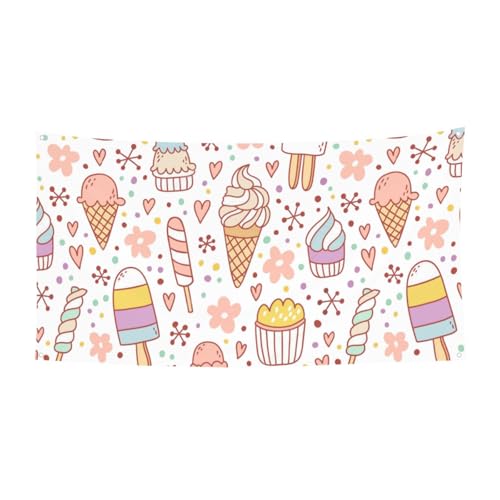 EZDLOWVBA Eiscreme-Flagge mit 2 Aufdruck, 4 Ösen, Ösen an jeder Ecke, Polyester-Banner, lustige Flaggen, 90 x 180 cm EZDLOWVBA Eiscreme-Flagge mit 2 Aufdruck, 4 Ösen, Ösen an jeder Ecke, Polyester-Banner, lustige Flaggen, 90 x 180 cm von EZDLOWVBA
