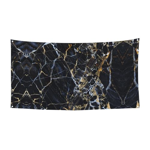 EZDLOWVBA Farbige Marmor-Flagge, 4 Ösen, Ösen an jeder Ecke, Polyester-Banner, lustige Flaggen, 90 x 180 cm von EZDLOWVBA