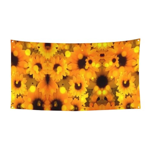 EZDLOWVBA Flagge mit Cartoon-Sonnenblumen-Druck, 4 Ösen, Ösen an jeder Ecke, Polyester-Banner, lustige Flaggen, 90 x 180 cm EZDLOWVBA Flagge mit Cartoon-Sonnenblumen-Druck, 4 Ösen, Ösen an jeder Ecke, Polyester-Banner, lustige Flaggen, 90 x 180 cm von EZDLOWVBA