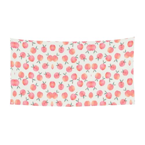 EZDLOWVBA Flagge mit rosa Pfirsichdruck, 4 Ösen, Ösen an jeder Ecke, Polyester-Banner, lustige Flaggen, 90 x 180 cm von EZDLOWVBA