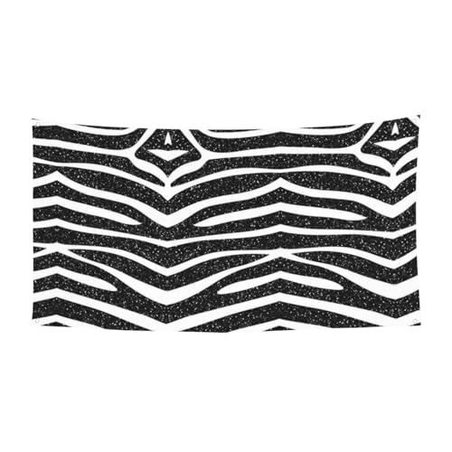 EZDLOWVBA Flagge mit schwarz-weißer Maserung, 4 Ösen, Ösen an jeder Ecke, Polyester-Banner, lustige Flaggen, 90 x 180 cm von EZDLOWVBA