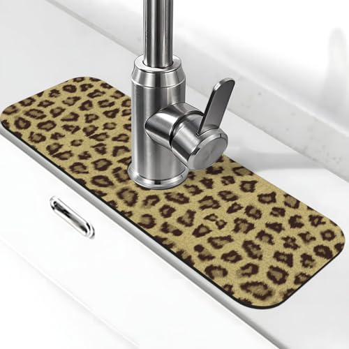 EZDLOWVBA Wasserhahn-Matte für Küchenspüle, Kieselgur-saugfähige Matte, Wasserhahn-Spritzschutz für Badezimmer, Küche, 38,1 x 14 cm, Gelb EZDLOWVBA Wasserhahn-Matte für Küchenspüle, Kieselgur-saugfähige Matte, Wasserhahn-Spritzschutz für Badezimmer, Küche, 38,1 x 14 cm, Gelb von EZDLOWVBA