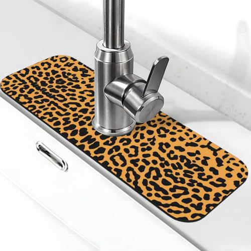 EZDLOWVBA Wasserhahn-Matte für Küchenspüle, Kieselgur-saugfähige Matte, Wasserhahn-Spritzschutz für Badezimmer und Küche (38,1 x 14 cm) von EZDLOWVBA