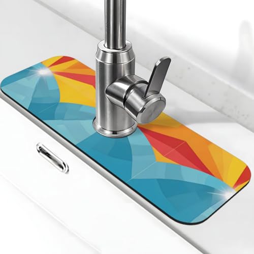 EZDLOWVBA Wasserhahnmatte für Küchenspüle, Kieselgur-saugfähige Matte, Spritzschutz für Badezimmer, Küche, 38,1 x 14 cm von EZDLOWVBA