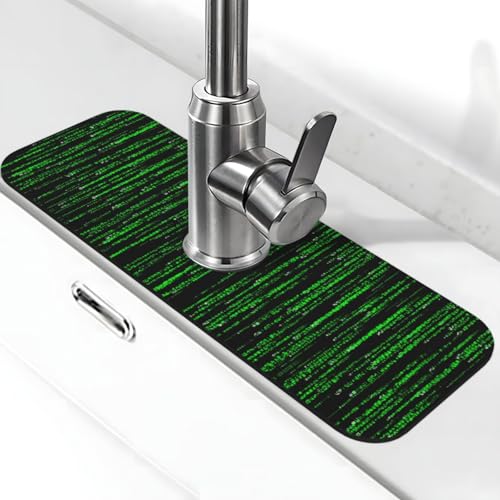 EZDLOWVBA Wasserhahnmatte für Küchenspüle, Kieselgur-saugfähige Matte, Wasserhahn-Spritzschutz für Badezimmer, Küche, 38,1 x 14 cm, Grün EZDLOWVBA Wasserhahnmatte für Küchenspüle, Kieselgur-saugfähige Matte, Wasserhahn-Spritzschutz für Badezimmer, Küche, 38,1 x 14 cm, Grün von EZDLOWVBA