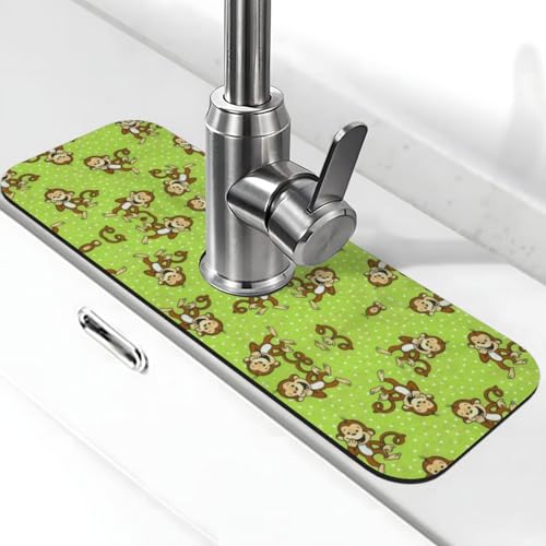 EZDLOWVBA Wasserhahnmatte für Küchenspüle, Kieselgur-saugfähige Matte, Wasserhahn-Spritzschutz für Badezimmer, Küche, 38,1 x 14 cm, Grün EZDLOWVBA Wasserhahnmatte für Küchenspüle, Kieselgur-saugfähige Matte, Wasserhahn-Spritzschutz für Badezimmer, Küche, 38,1 x 14 cm, Grün von EZDLOWVBA