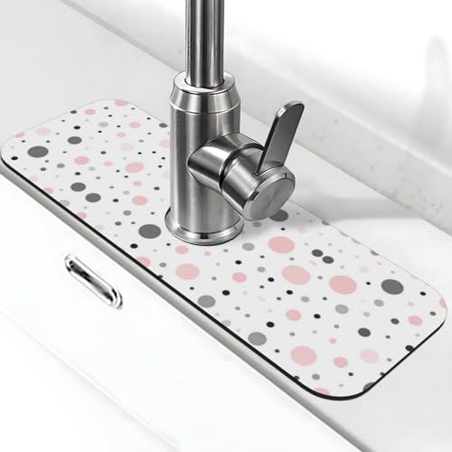 EZDLOWVBA Wasserhahnmatte für Küchenspüle, Kieselgur-saugfähige Matte, Wasserhahn-Spritzschutz für Badezimmer, Küche, 38,1 x 14 cm, Rosa / Grau / Weiß EZDLOWVBA Wasserhahnmatte für Küchenspüle, Kieselgur-saugfähige Matte, Wasserhahn-Spritzschutz für Badezimmer, Küche, 38,1 x 14 cm, Rosa / Grau / Weiß von EZDLOWVBA