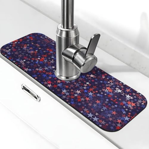 EZDLOWVBA Wasserhahnmatte für Küchenspüle, Kieselgur-saugfähige Matte, Wasserhahn-Spritzschutz für Badezimmer, Küche, 38,1 x 14 cm, Rot / Blau EZDLOWVBA Wasserhahnmatte für Küchenspüle, Kieselgur-saugfähige Matte, Wasserhahn-Spritzschutz für Badezimmer, Küche, 38,1 x 14 cm, Rot / Blau von EZDLOWVBA