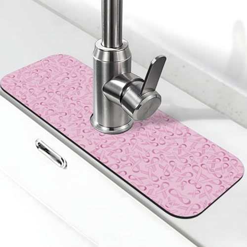 EZDLOWVBA Wasserhahnmatte für Küchenspüle, Kieselgur-saugfähige Matte, Wasserhahn-Spritzschutz für Badezimmer, Küche (38,1 x 14 cm) von EZDLOWVBA