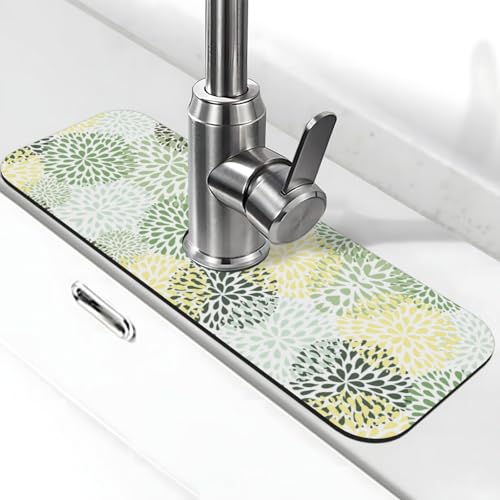 EZDLOWVBA Wasserhahnmatte für Küchenspüle, Kieselgur-saugfähige Matte, Wasserhahn-Spritzschutz für Badezimmer und Küche (38,1 x 14 cm) von EZDLOWVBA